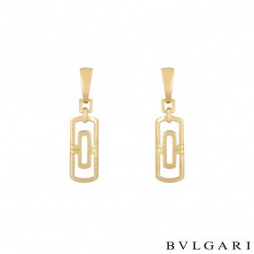Bvlgari Yellow Gold Parentesi Drop Earrings